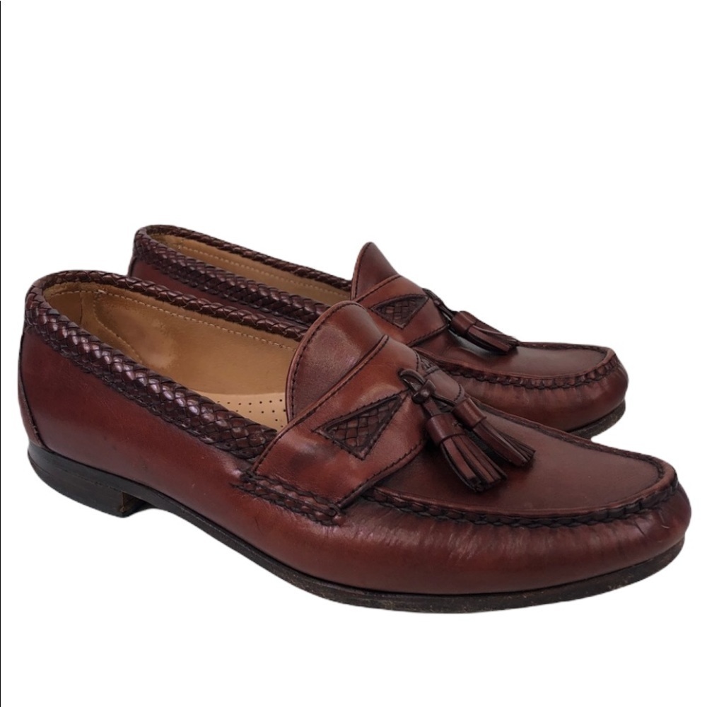 Allen Edmonds Maxfield Leather Tassel Loafer Shoes - Picture 1 of 10